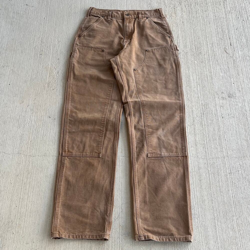 Carhartt B136 BRN brown double knee work wear carpenter pants